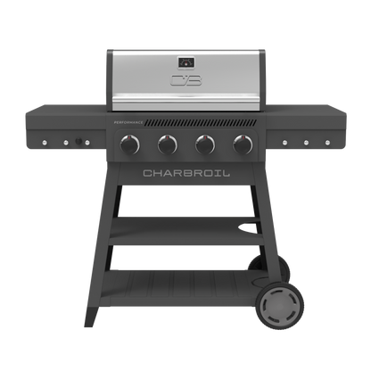 Char-Broil Performance Series 4-Burner Gas Grill with FlavorMax (Cart, Gray)