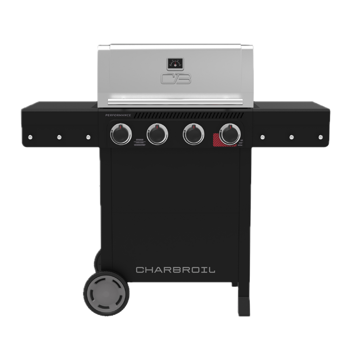 Char-Broil Performance Series 4-Burner Gas Grill, Cart with Sear Burner, Black