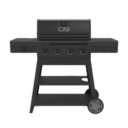 Char-Broil Performance Series FlavorMax 4-Burner Gas Grill, Cart with Side Burner, Gray