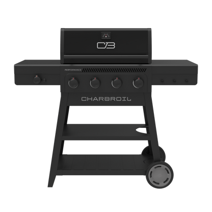 Char-Broil Performance Series FlavorMax 4-Burner Gas Grill, Cart with Side Burner, Blackout