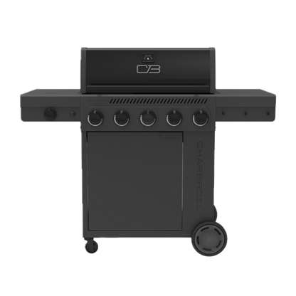 Char-Broil Performance Series FlavorMax 5-Burner Gas Grill & Griddle, Cabinet with Side Burner, Gray