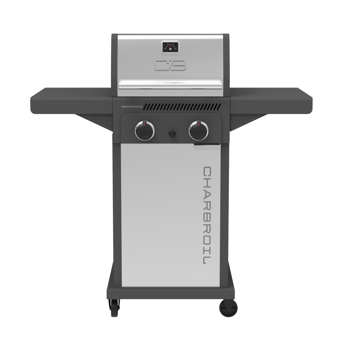 Char-Broil Performance Series FlavorMax 2-Burner Gas Grill, Cabinet, Gray