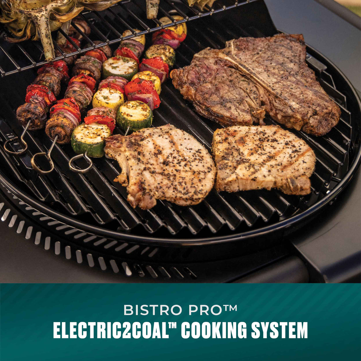 Char-Broil Bistro Pro Electric Grill + Charcoal Mode Blackout