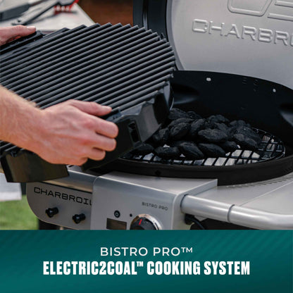 Char-Broil Bistro Pro Electric Grill + Charcoal Mode Black