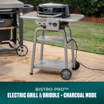 Char-Broil Bistro Pro Electric Grill & Griddle + Charcoal Mode Black
