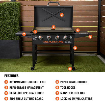 Blackstone Original 36” Griddle with Hood (Natural Gas)