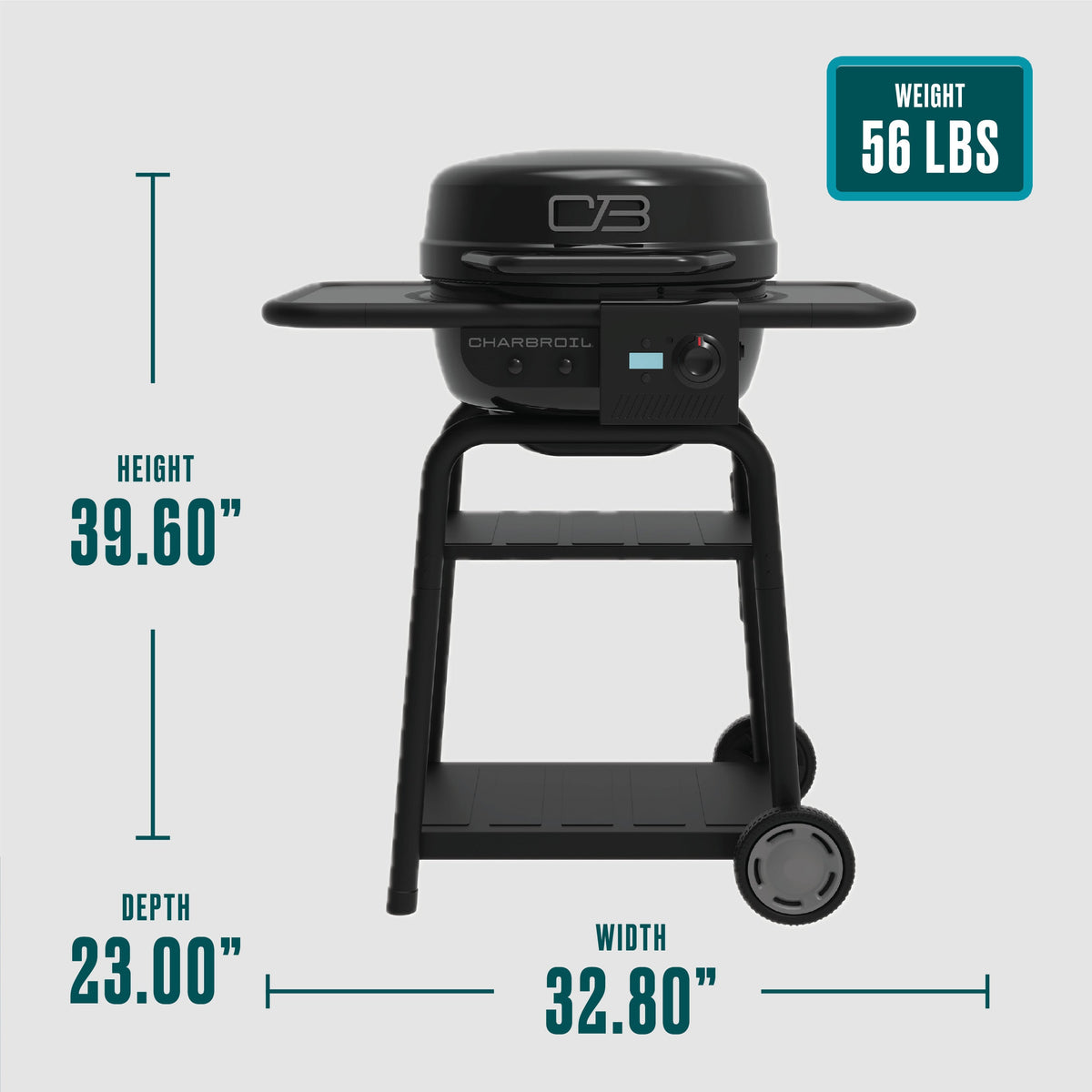 Char-Broil Bistro Pro Electric Grill + Charcoal Mode Blackout