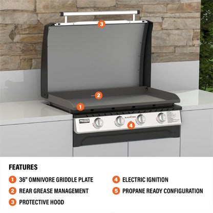 Blackstone 36" Drop-in Griddle with Hood (Propane)