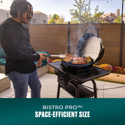 Char-Broil Bistro Pro Electric Grill + Charcoal Mode Blackout