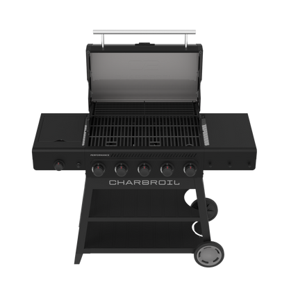 Char-Broil Performance Series FlavorMax 5-Burner Gas Grill, Cart with Side Burner, Blackout