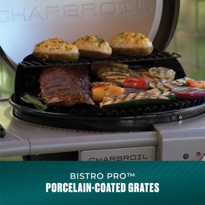 Char-Broil Bistro Pro Electric Grill & Griddle + Charcoal Mode Black
