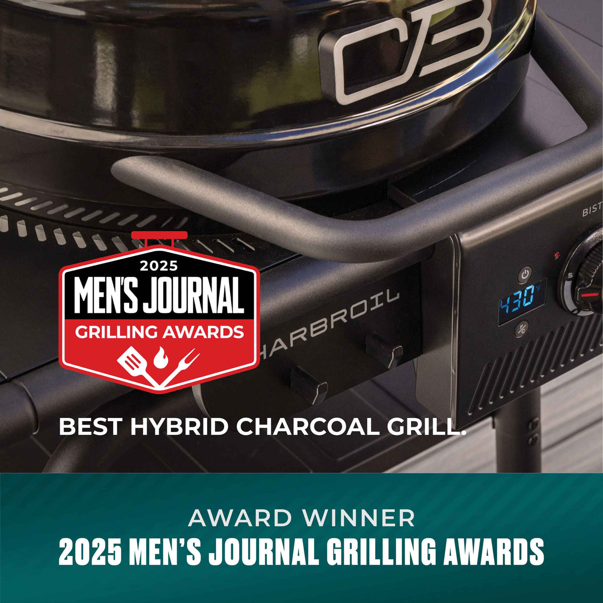 Char-Broil Bistro Pro Electric Grill + Charcoal Mode Blackout