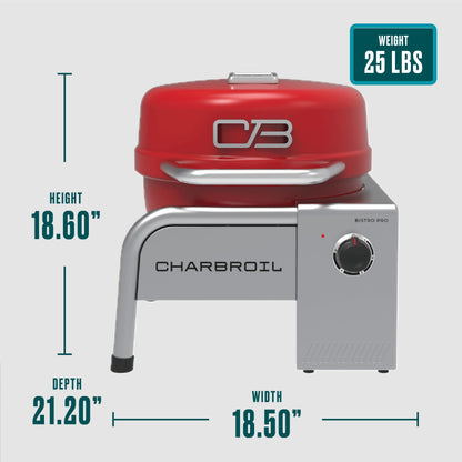Char-Broil Bistro Pro Tabletop Electric Grill Red