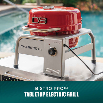 Char-Broil Bistro Pro Tabletop Electric Grill Red